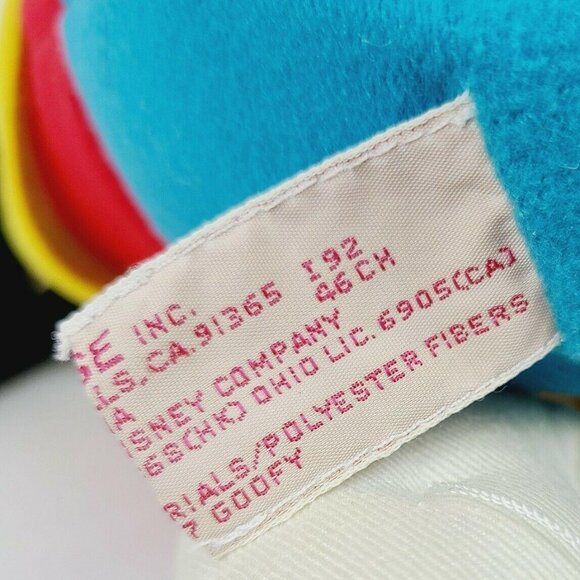 Vintage Applause Disney Goofy 18 inch Plush Dog Yellow Vest Stuffed Animal Toy - Picture 9 of 10